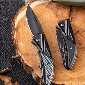 Outdoor Camping Folding Black S/Steel Utility Pocket Knife