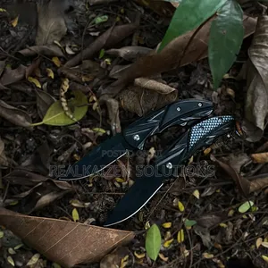 Outdoor Camping Folding Black S/Steel Utility Pocket Knife