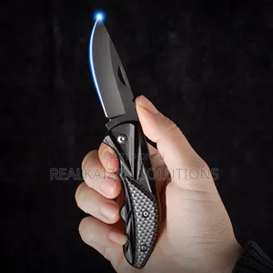 Outdoor Camping Folding Black S/Steel Utility Pocket Knife