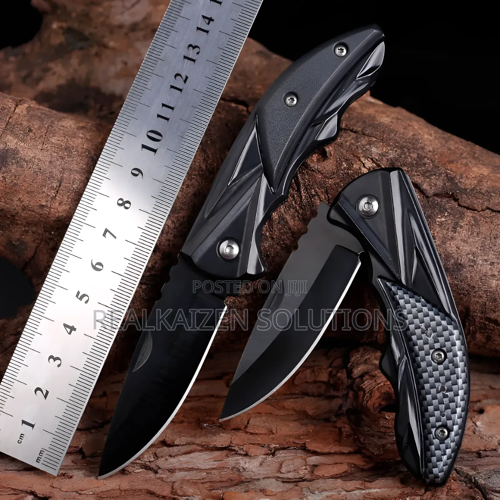 Outdoor Camping Folding Black S/Steel Utility Pocket Knife