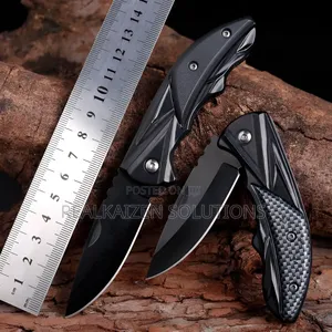 Outdoor Camping Folding Black S/Steel Utility Pocket Knife