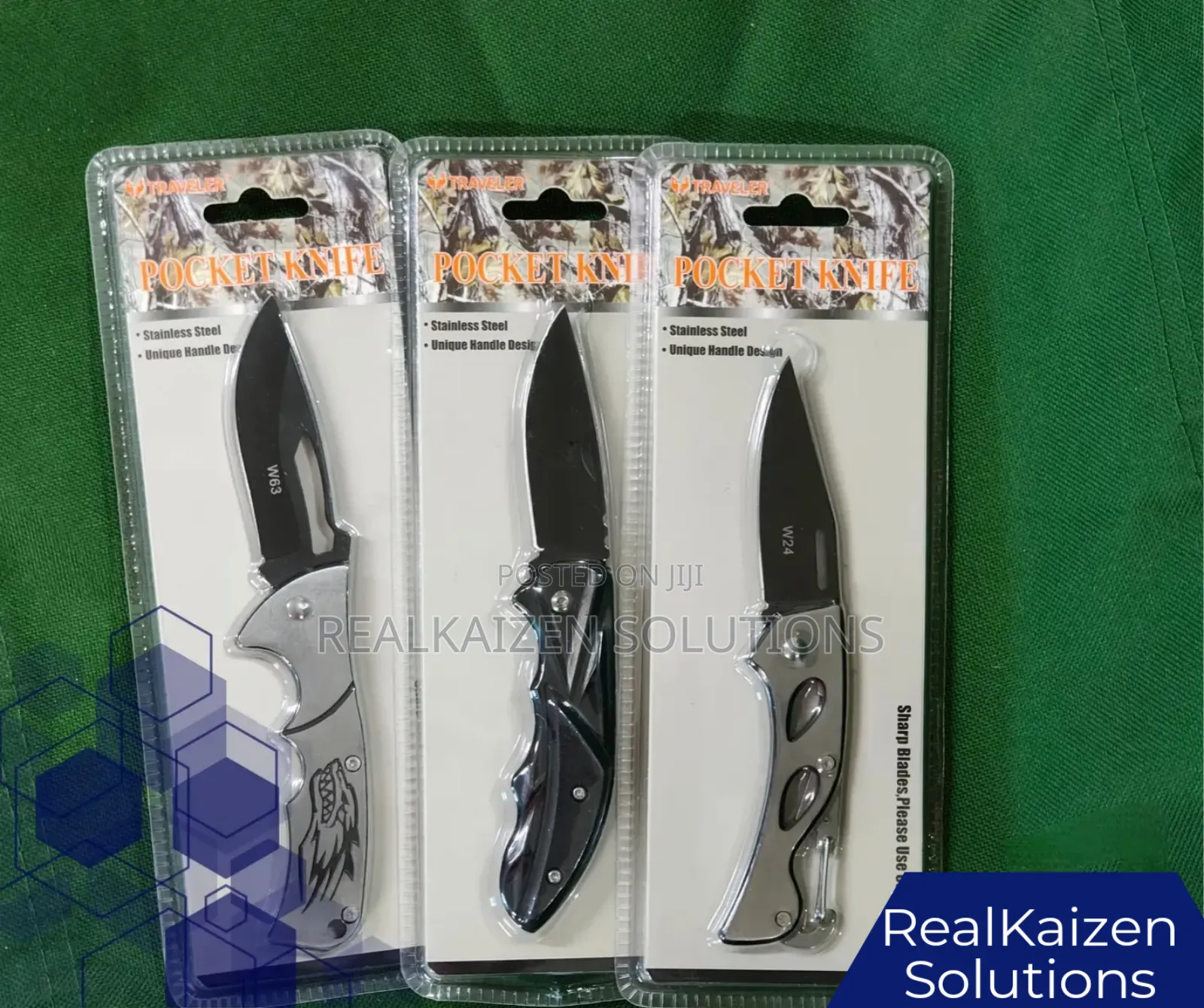 Outdoor Camping Folding Black S/Steel Utility Pocket Knife