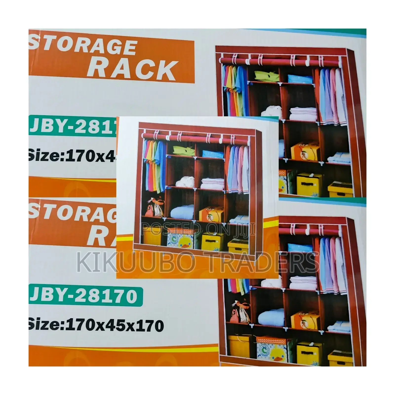 Metallic Frame 4 Collum Storage Wardrobe