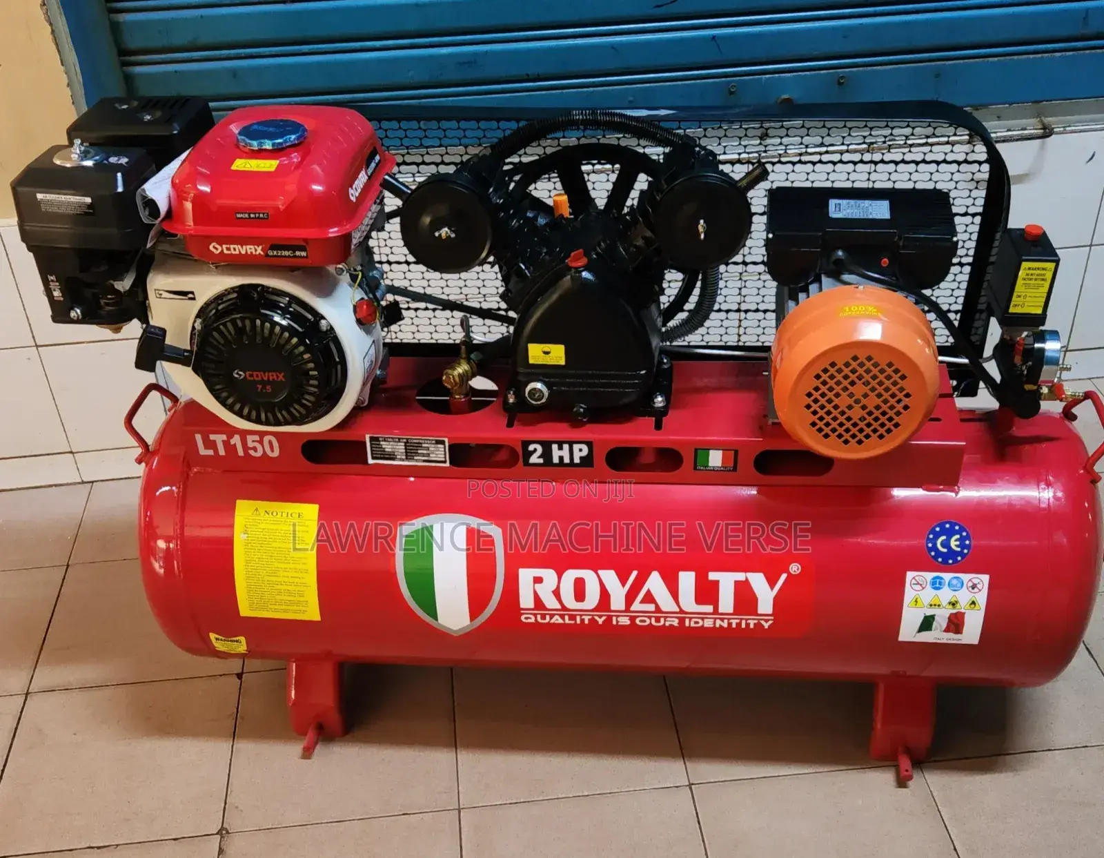 Both Electric and Gasoline Air Compressor 150L