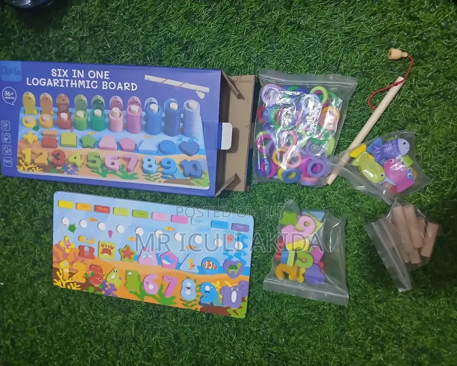 Six in One Kids Pre-School Educational Logarithmic Board