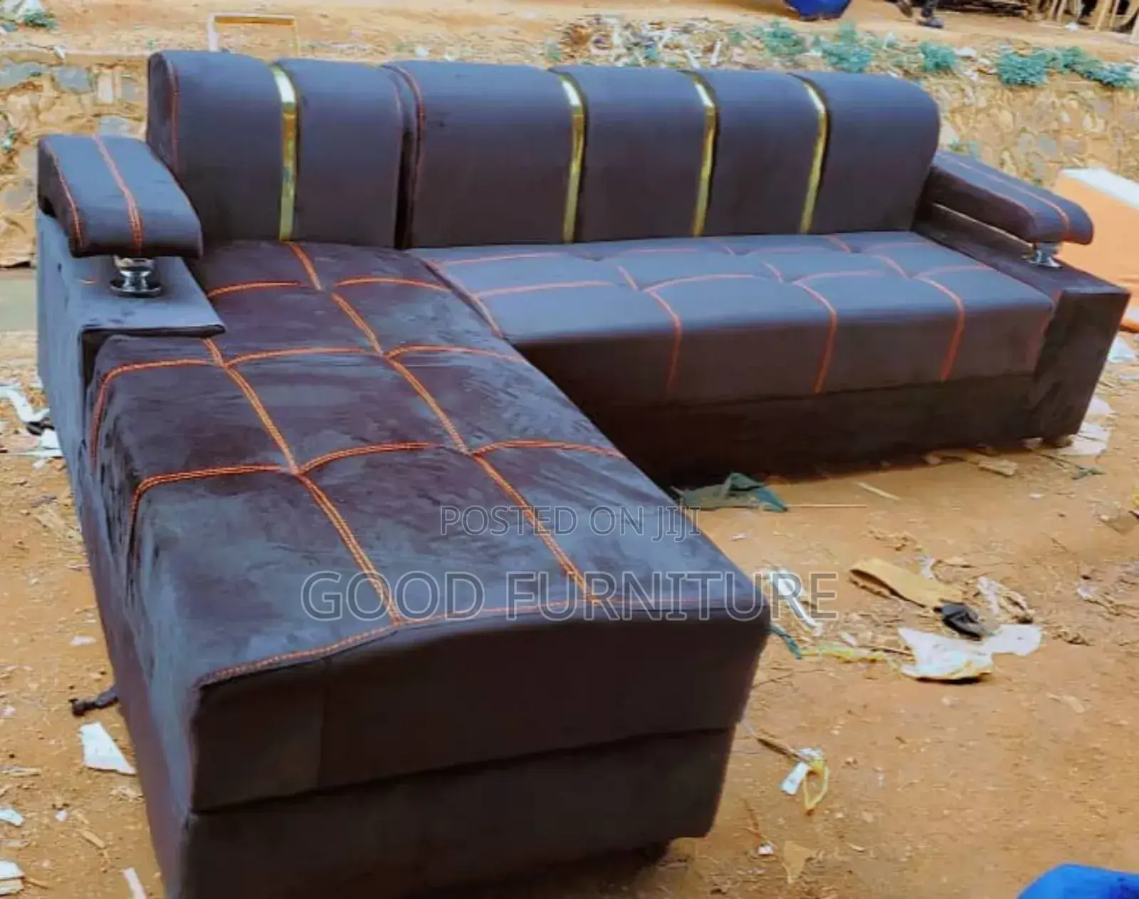 Glamorous L Sofa Set