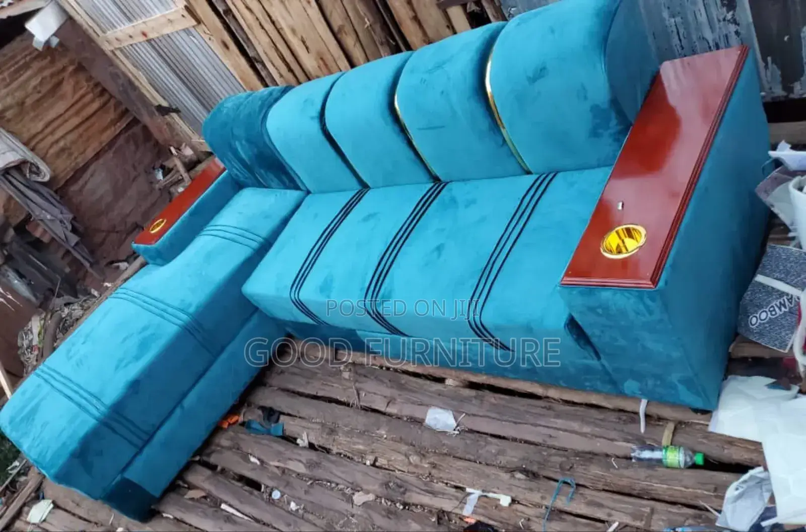 Colourful L Sofa Set