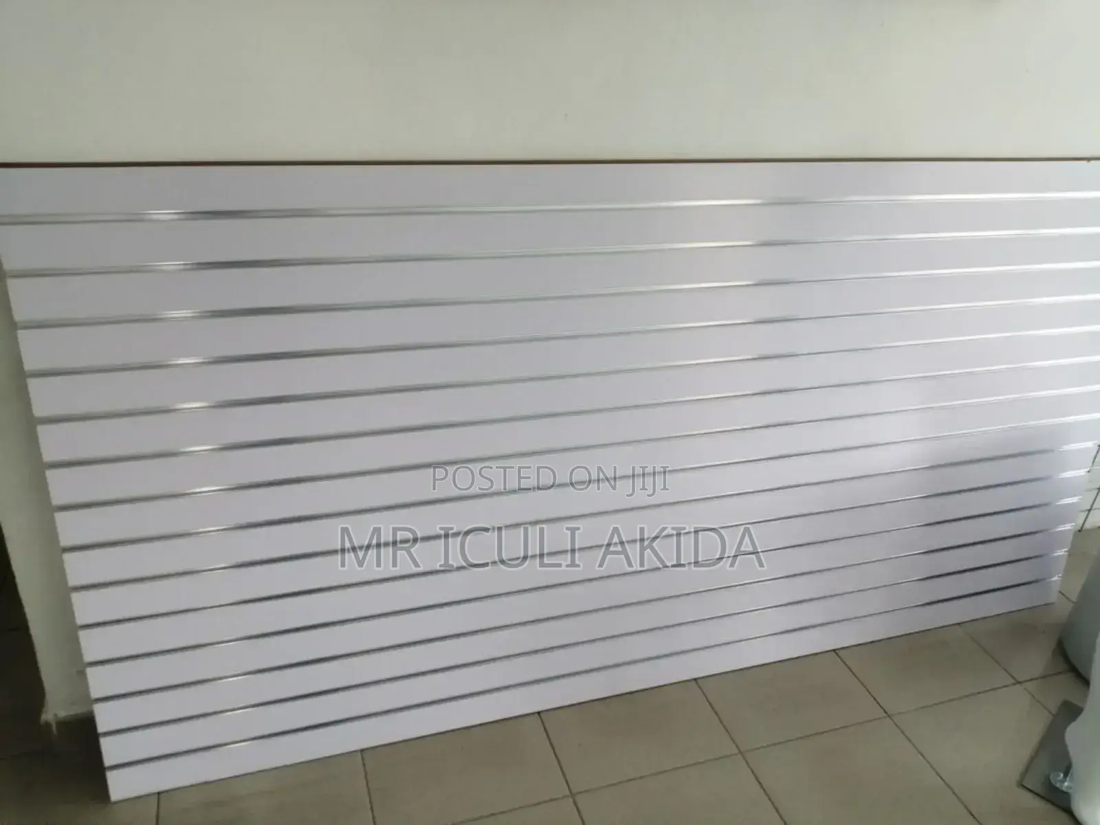 4ftx8ft Store MDF Full White Slat Wall Panel Display Board