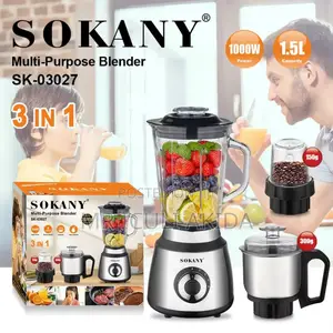 Sokany 3in1 Blender, Food Chopper and Processor Fr Smoothies