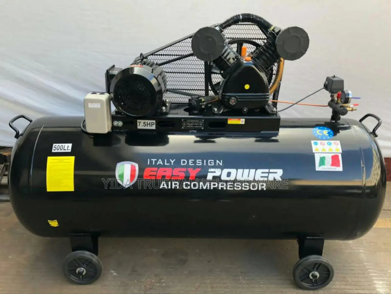 Air Compressor 500litres 7.5 Hose Power Italy  Brand