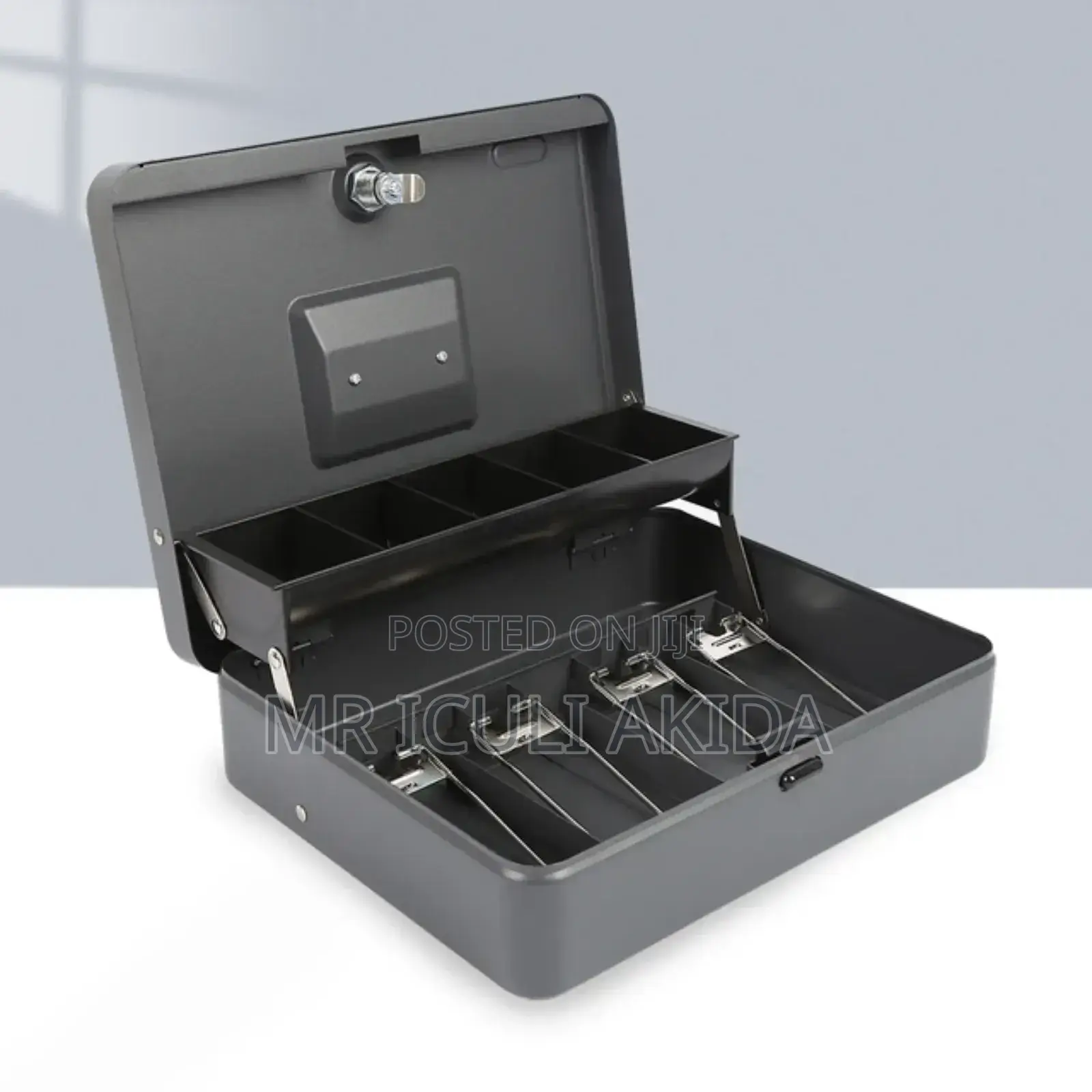 Metal Lock Money Tray Cash Box With Lock Key