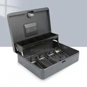 Metal Lock Money Tray Cash Box With Lock Key