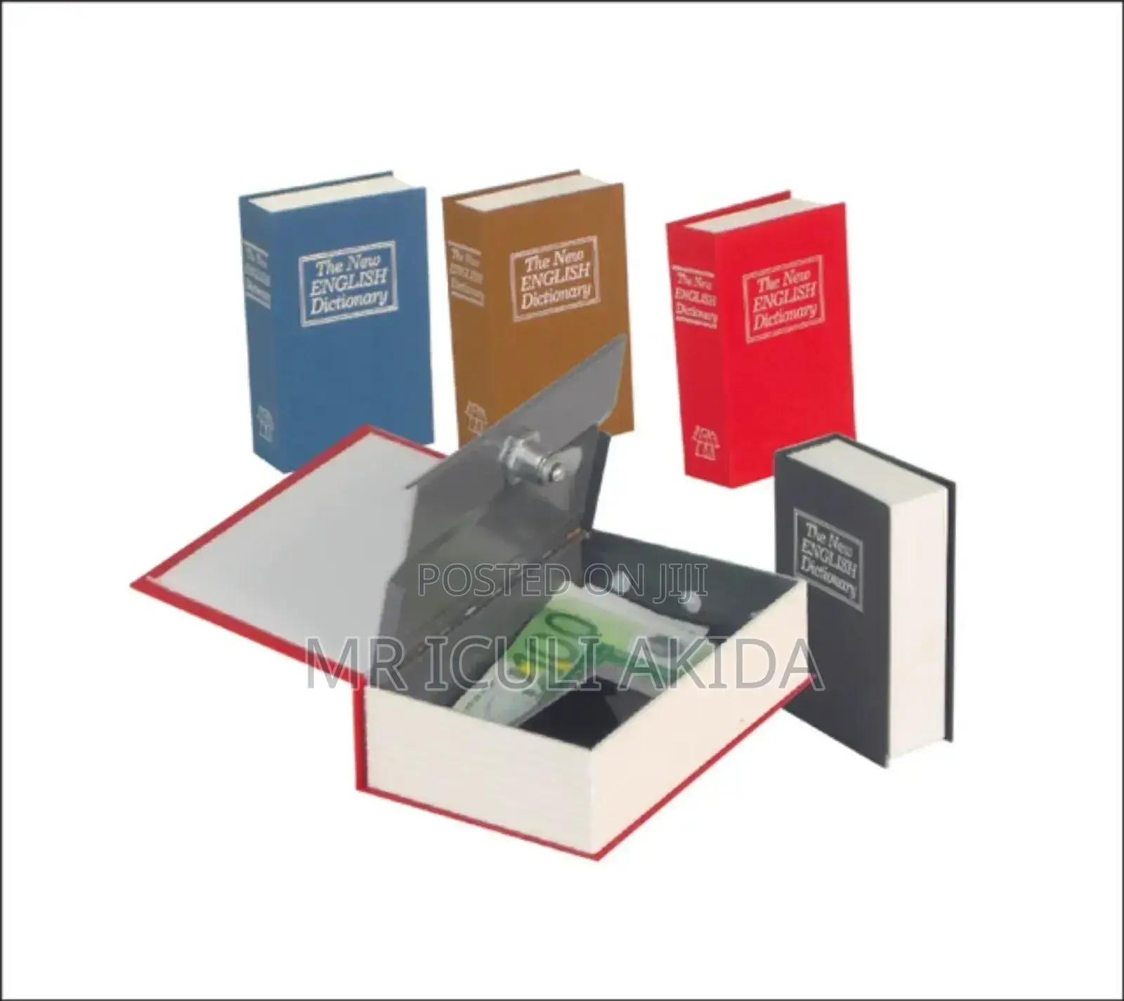 Metal Secret Creative Books Storage Safe Box