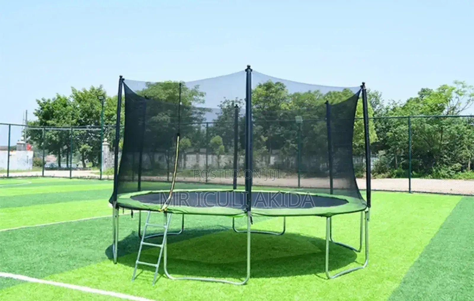 14ft Outdoor Kids Commercial Trampoline WTH Safety Net