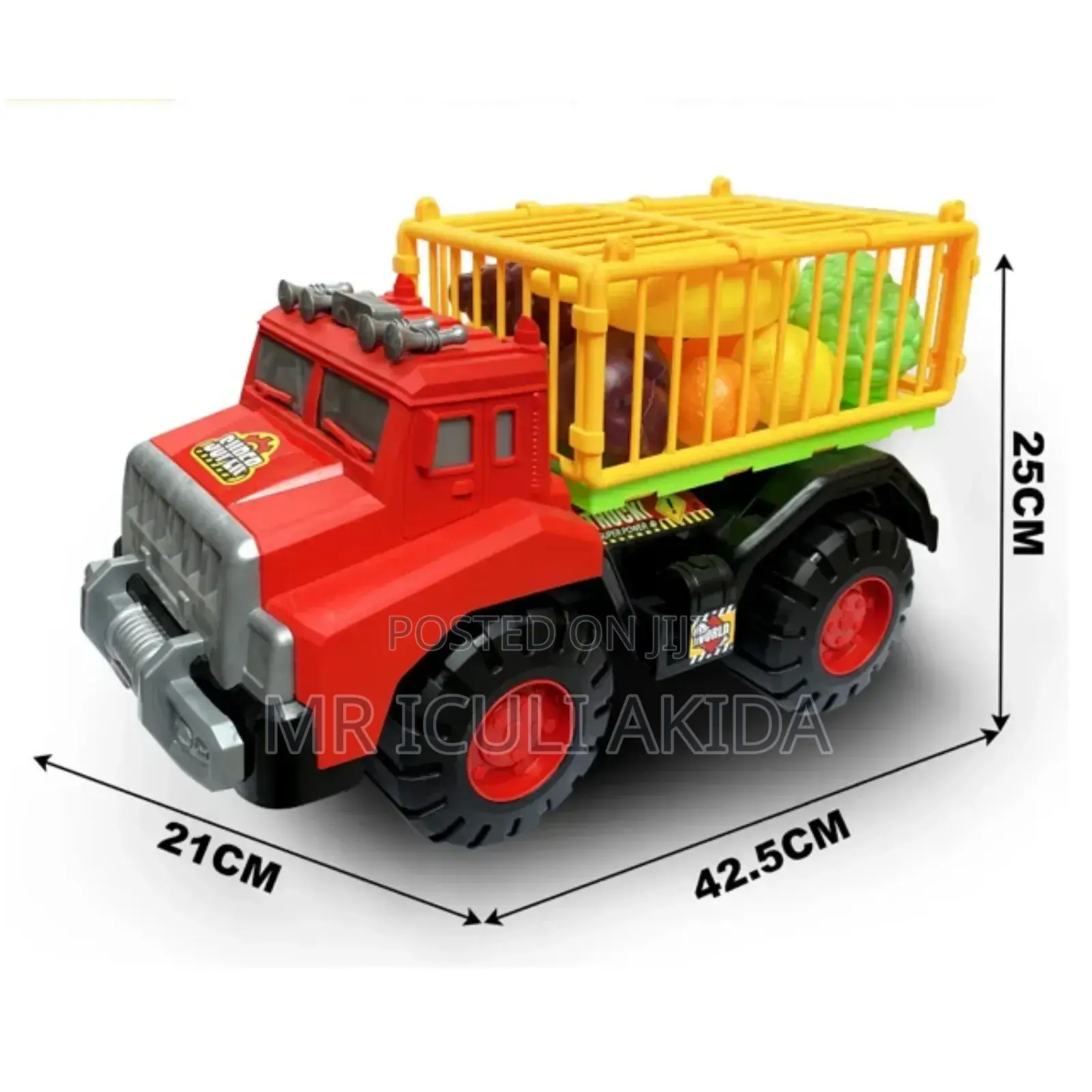 Kids Four Wheel Friction Powered Truck WTH Playing Fruits