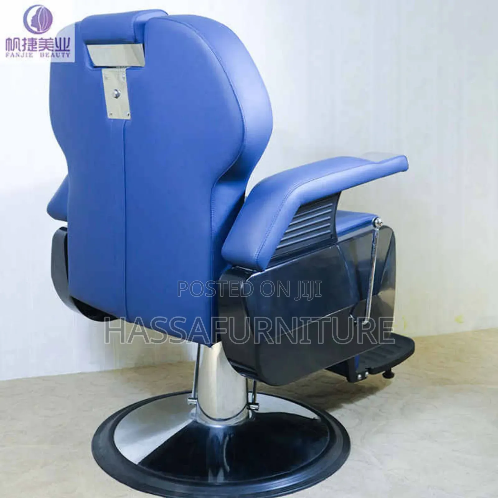 Barber Salon Chair for Men in Blue Colour