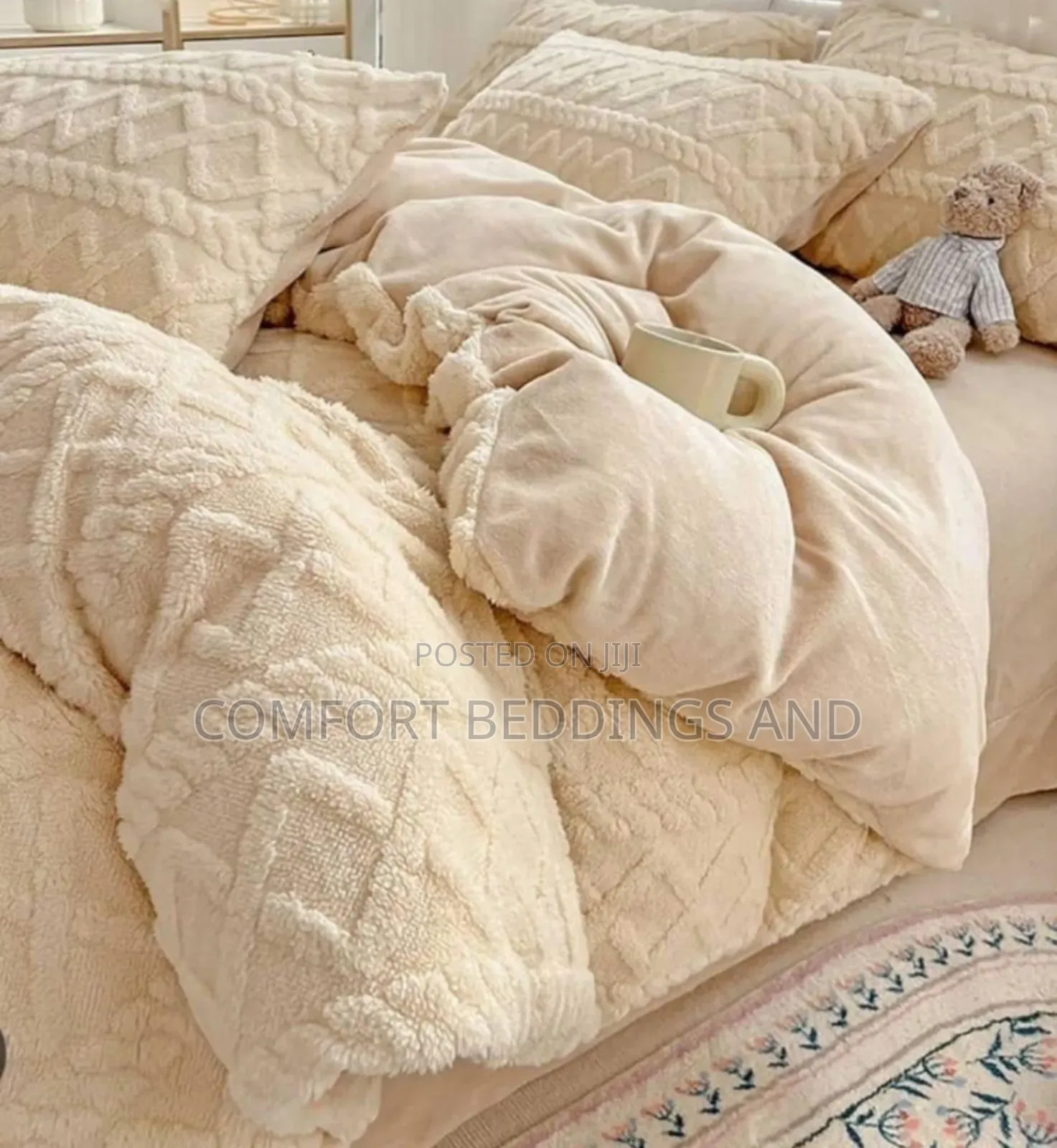 Woolen Check Bedcover 6*6