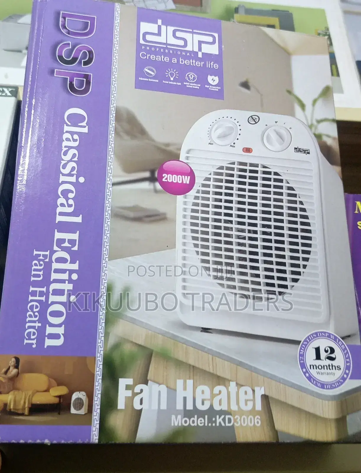 DSP 2000w Electric Fan Heater