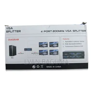 4 Port VGA Splitter - 200 MHZ