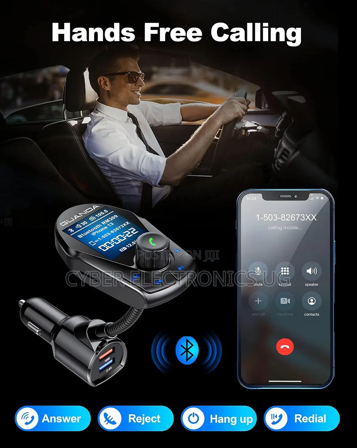 Bluetooth Fm Transmitter Wireless Radio Adapter Kit