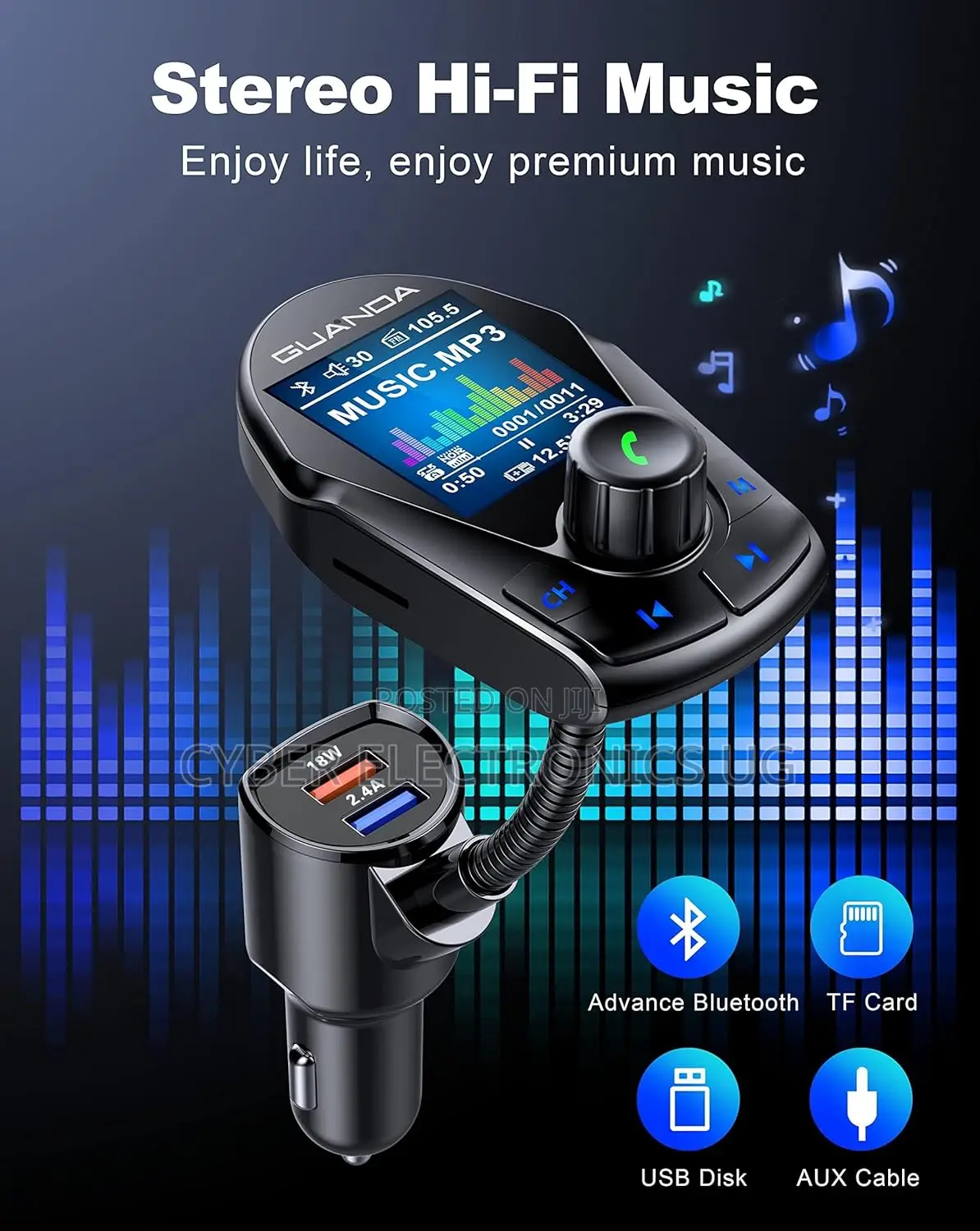 Bluetooth Fm Transmitter Wireless Radio Adapter Kit
