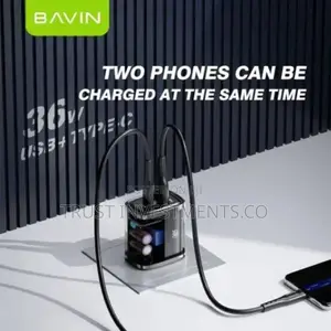 BAVIN Transparent 36W Quick Charge 3.0 With TYPE C USB