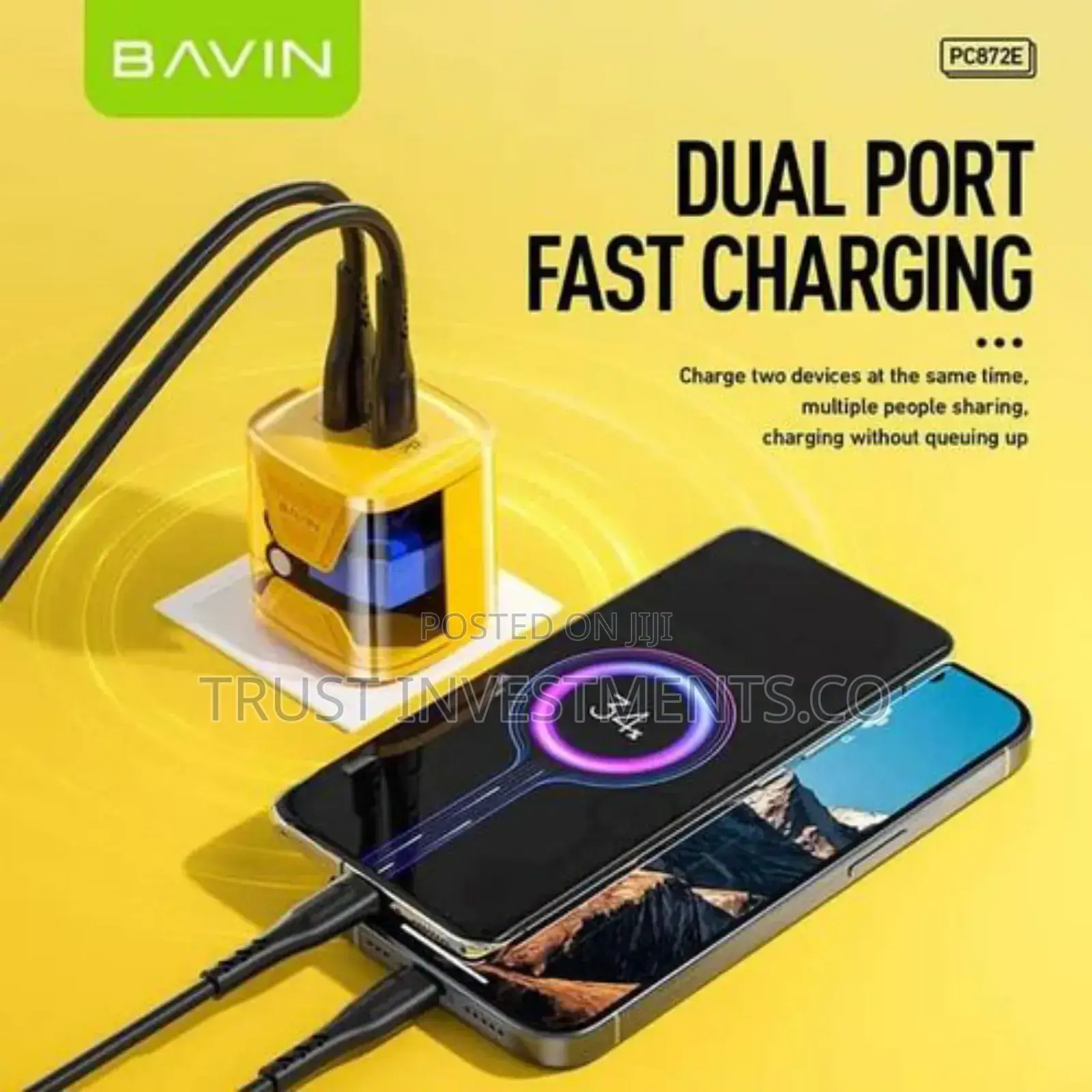 BAVIN Transparent 36W Quick Charge 3.0 With TYPE C USB