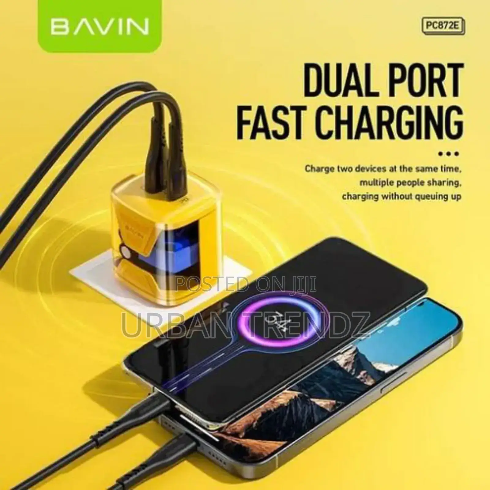 BAVIN Transparent 36W Quick Charge 3.0 With TYPE C USB