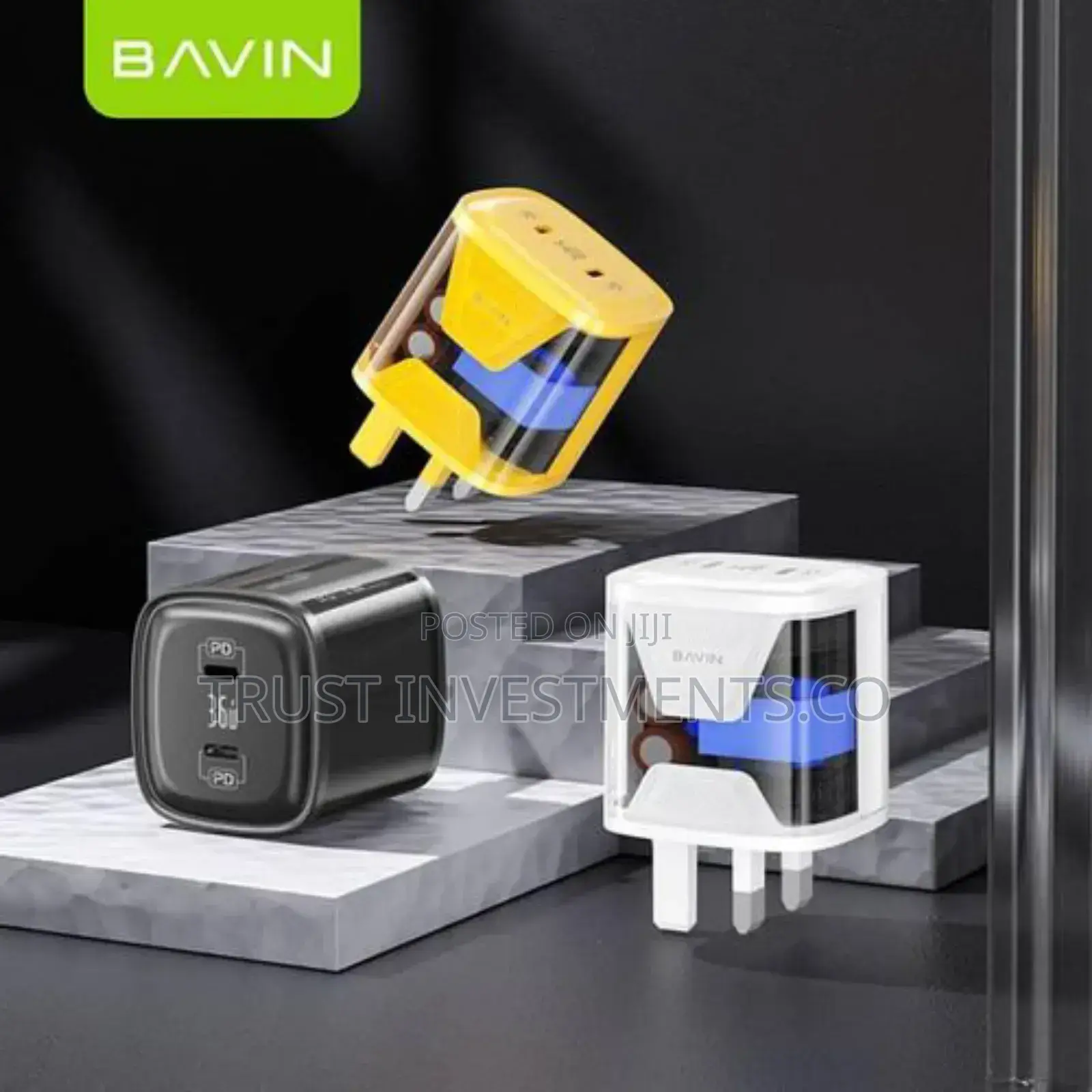 BAVIN Transparent 36W Quick Charge 3.0 With TYPE C USB