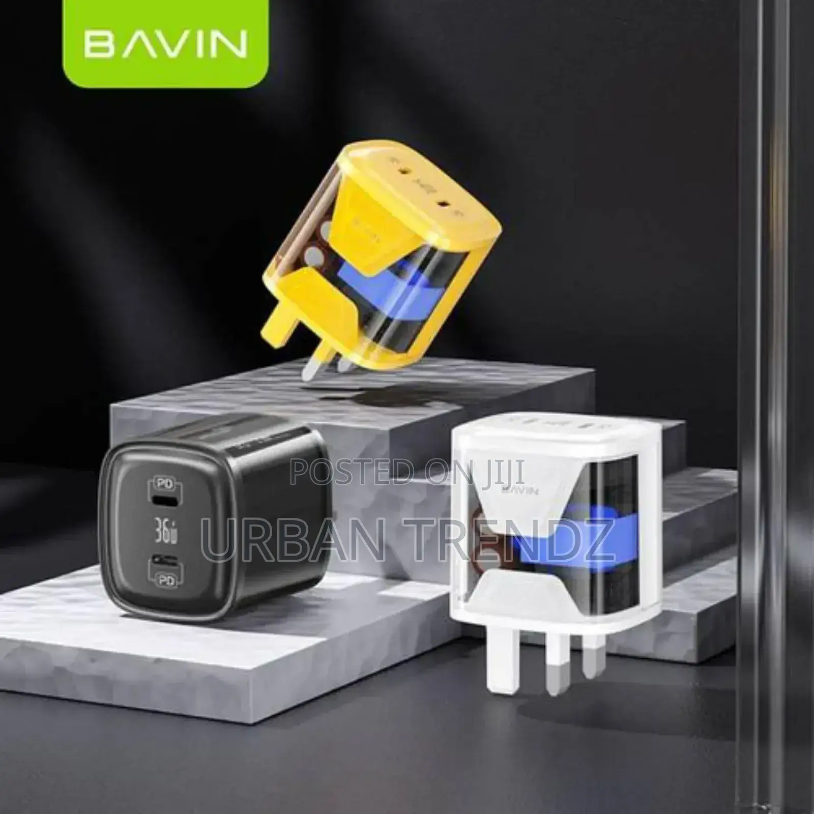 BAVIN Transparent 36W Quick Charge 3.0 With TYPE C USB
