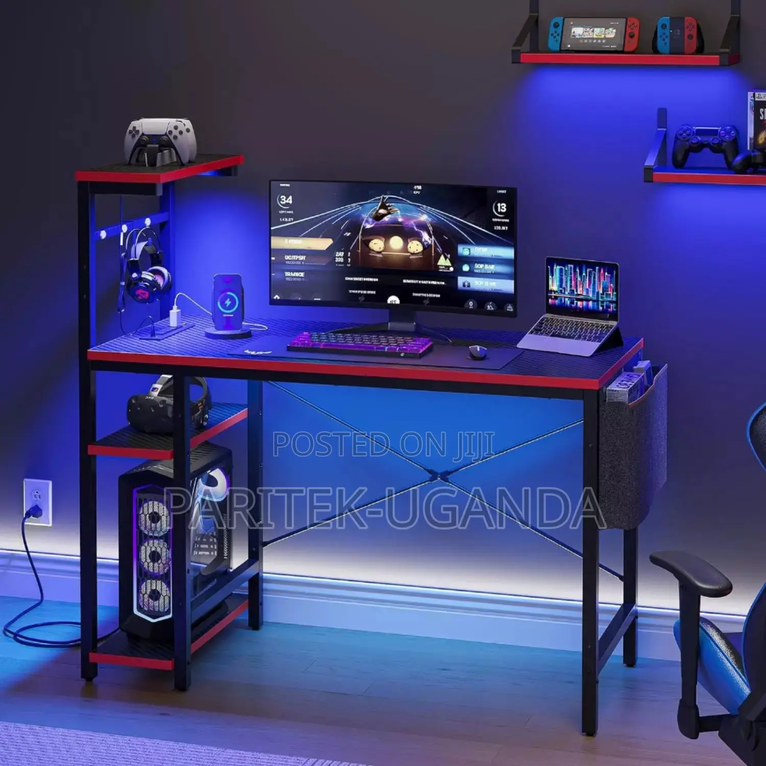 Gaming Desk With Power Outlets