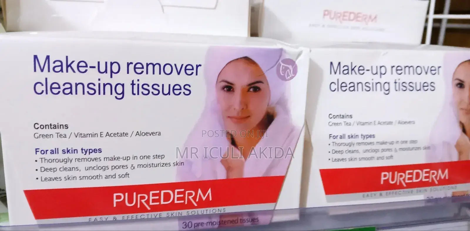 Purederm Make Up Remover Cleansing Tissues X30
