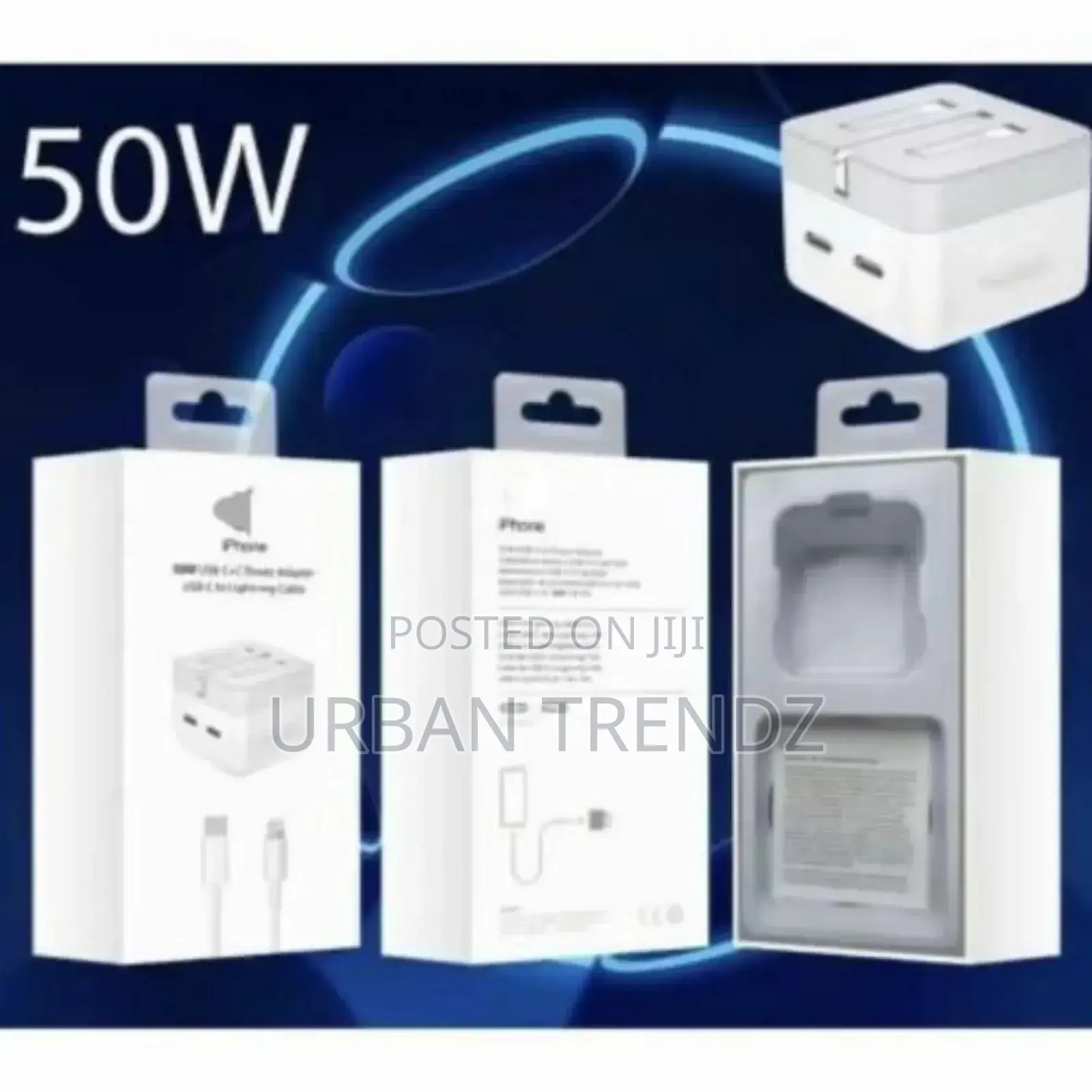50w/35w Dual Type C Lighting Super Fast Charger for iPhone