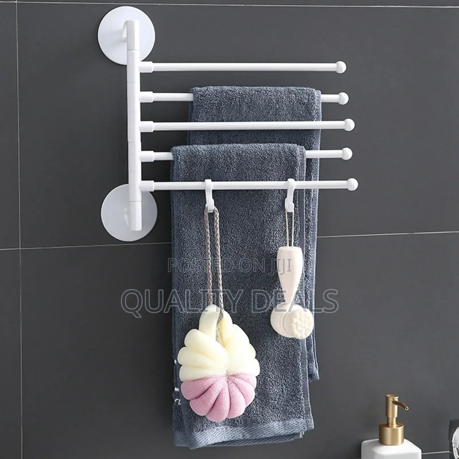 Punch Free Self Adhesive Wall Mounted Towel Bar / Holder