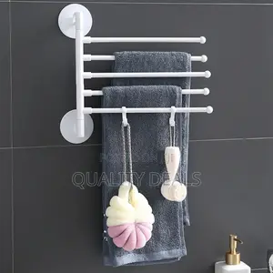 Punch Free Self Adhesive Wall Mounted Towel Bar / Holder