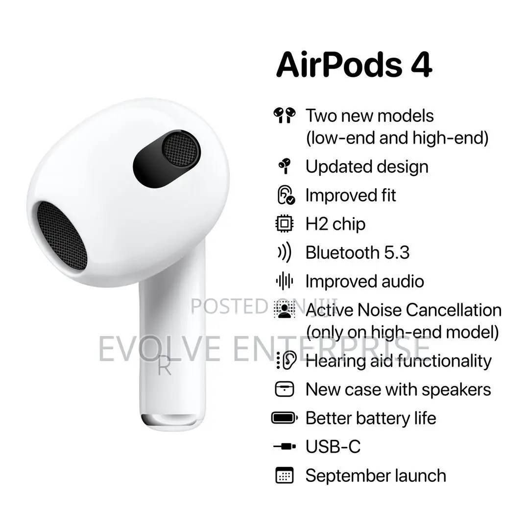 Original Apple Airpods 4 NC Active Noise Cancellation