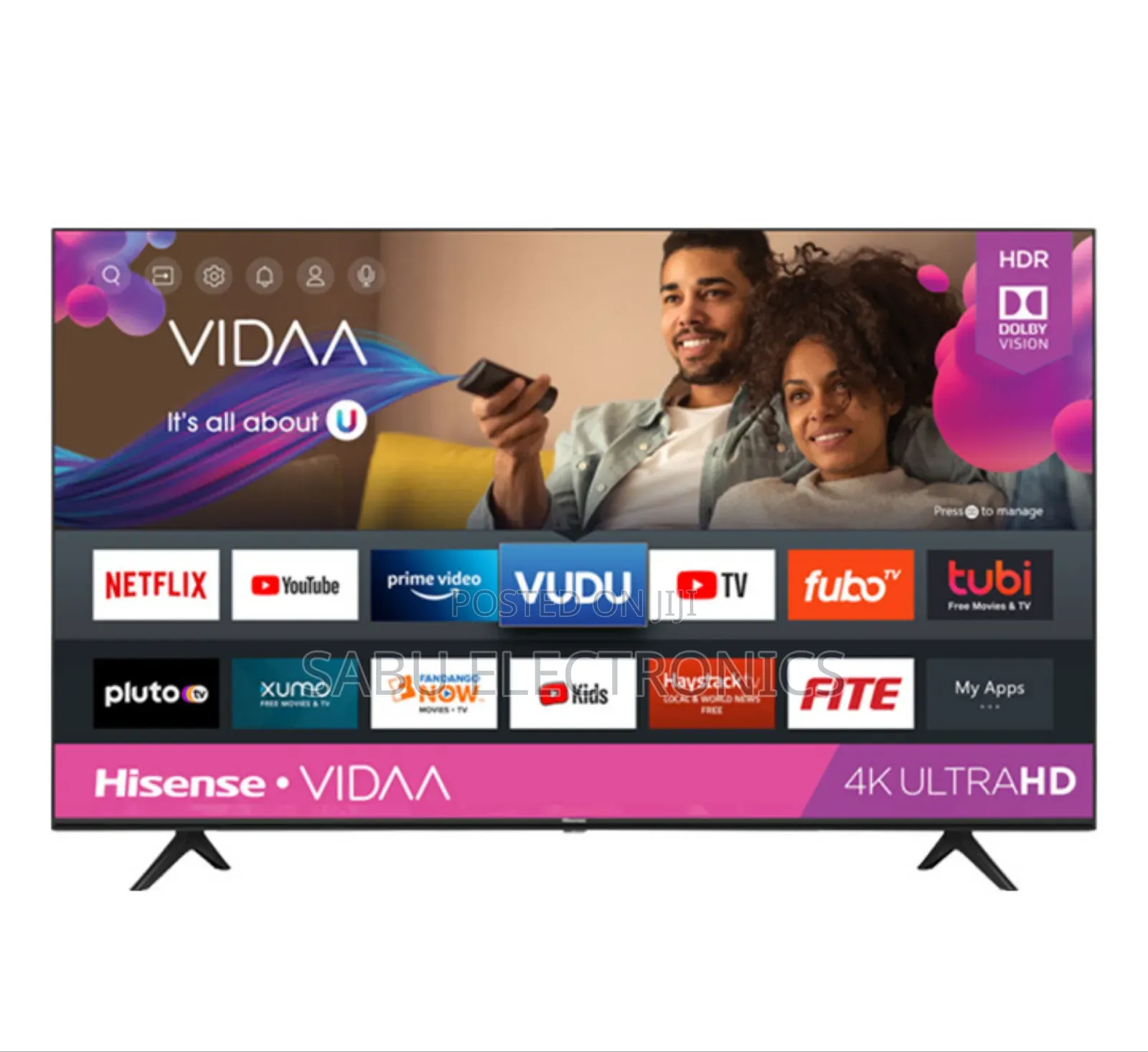 Hisense 43 Inch Smart Frameless +Free Antenna