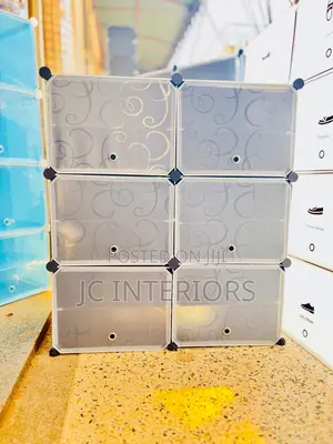 Plastic Shoe Rack - Black, White