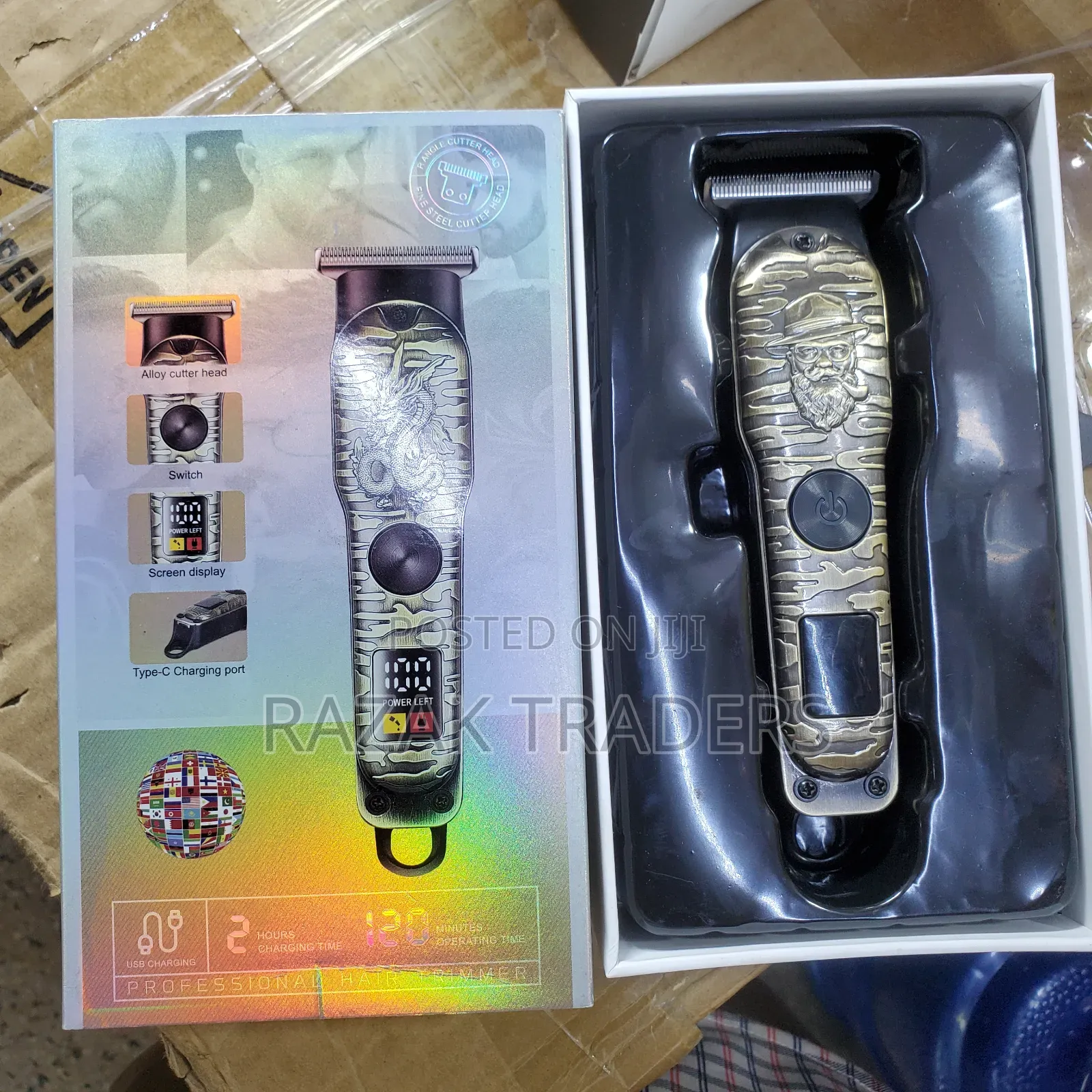 Professional Hair Shaver Clipper, Stainless Steel Blade