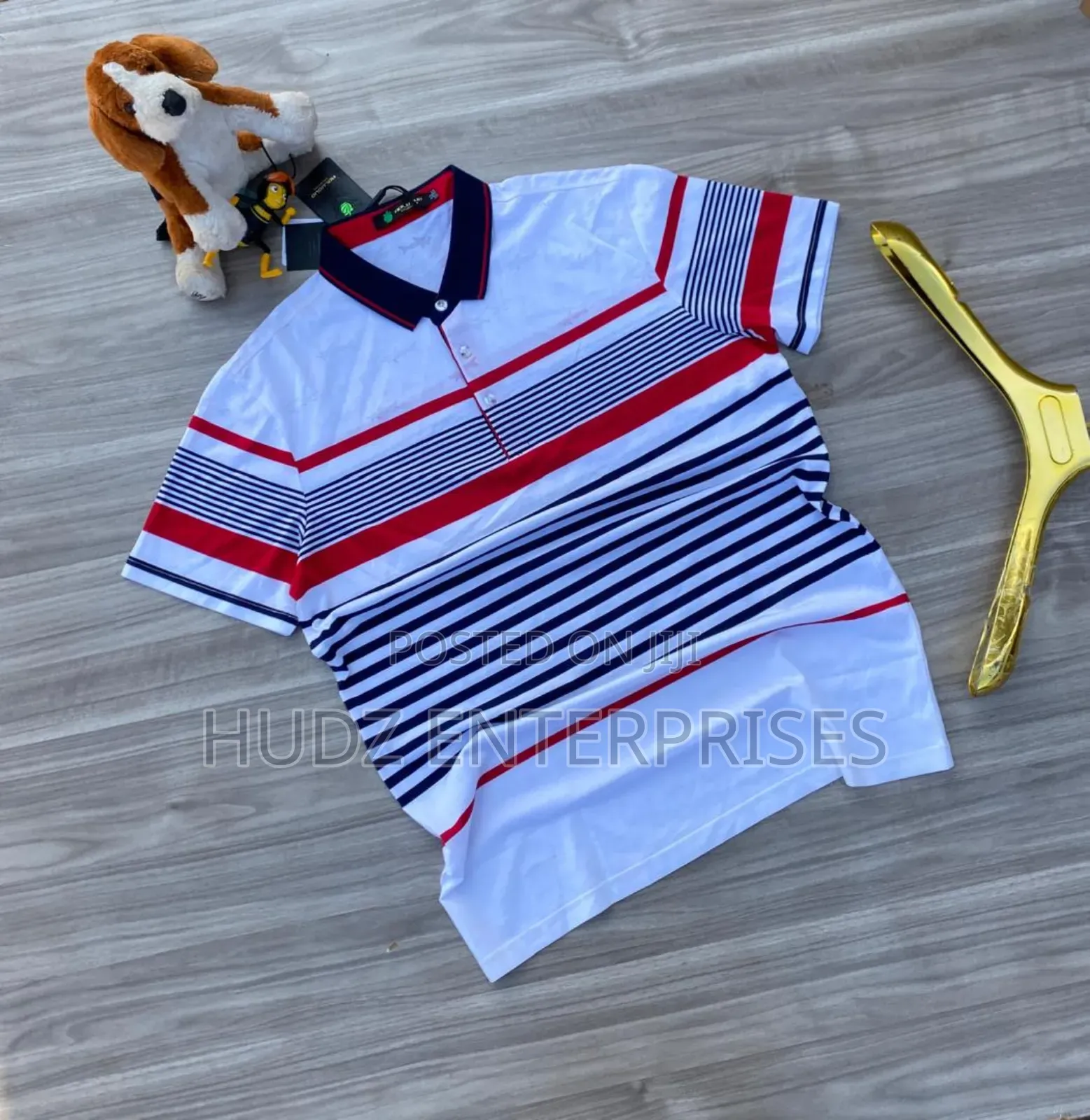 Dope White T-Shirt With Stripes