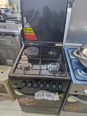 Blueflame 50by60 Cooker 3gas +1electric Black Cooker