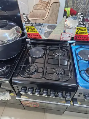 Blueflame 50by60 Cooker 3gas +1electric Black Cooker