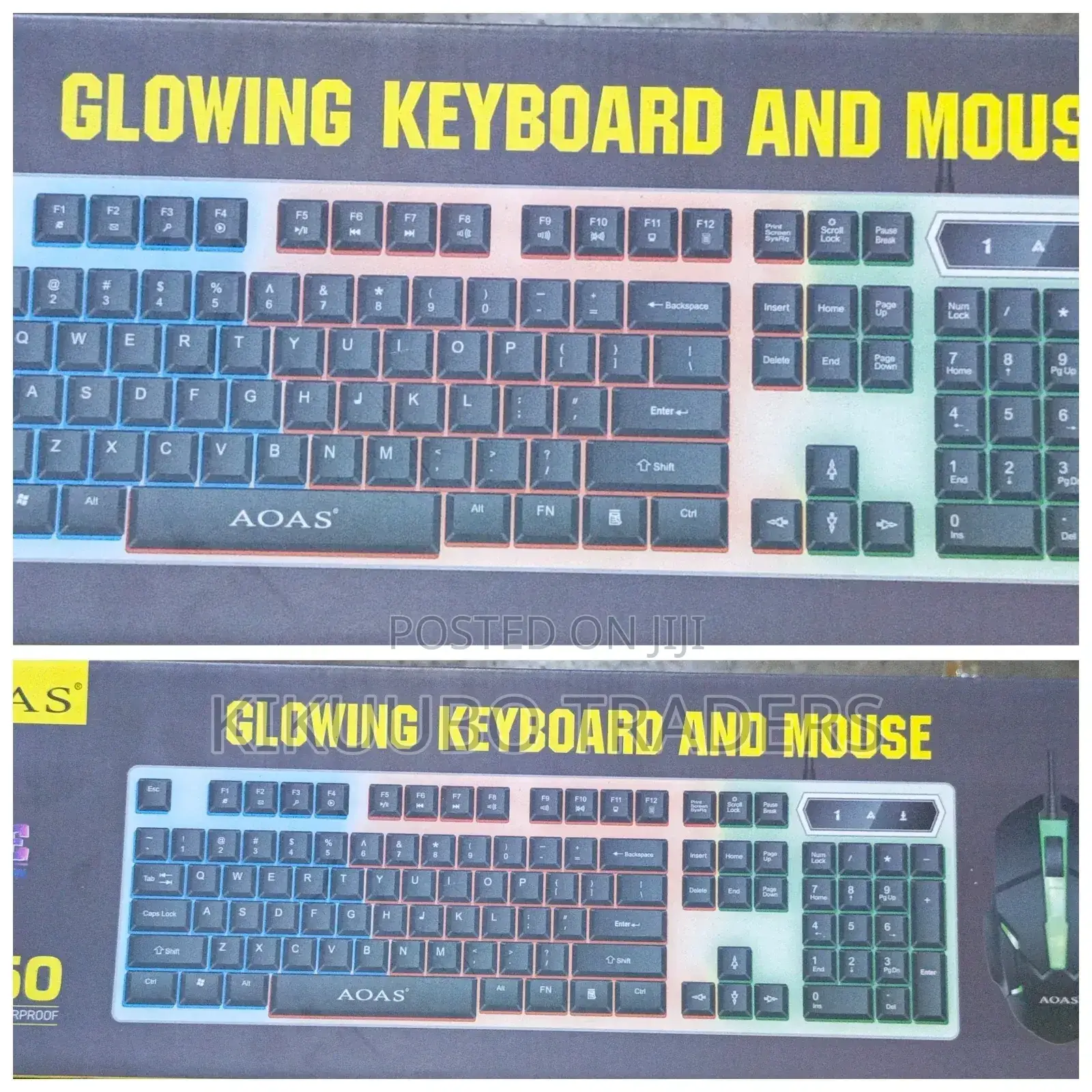 Glowing Keyboard and Mouse