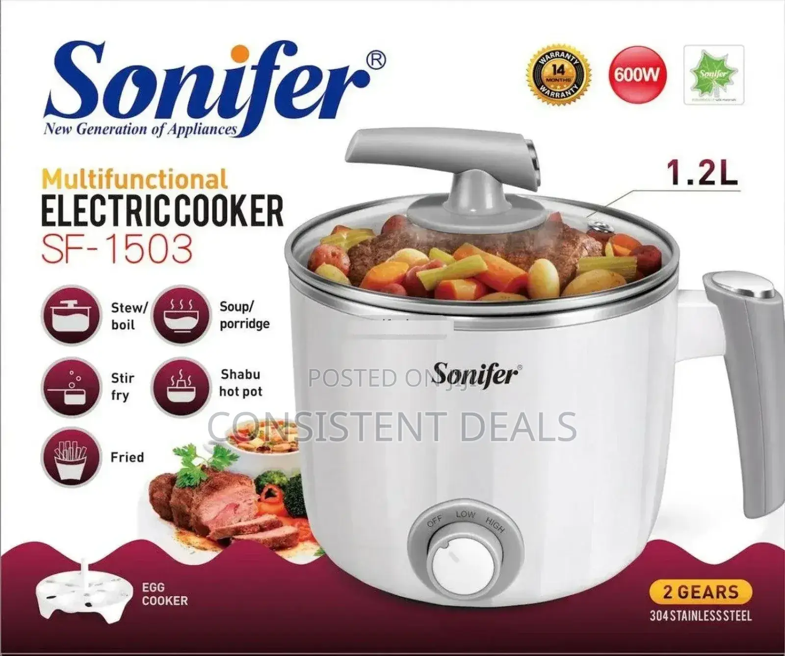 Sonifer Multifunctional Electric Cooker