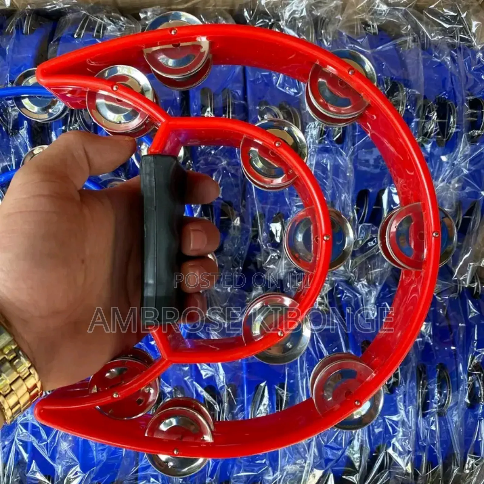Stainless Steel Percussion Tambourines in Veriety of Colors.