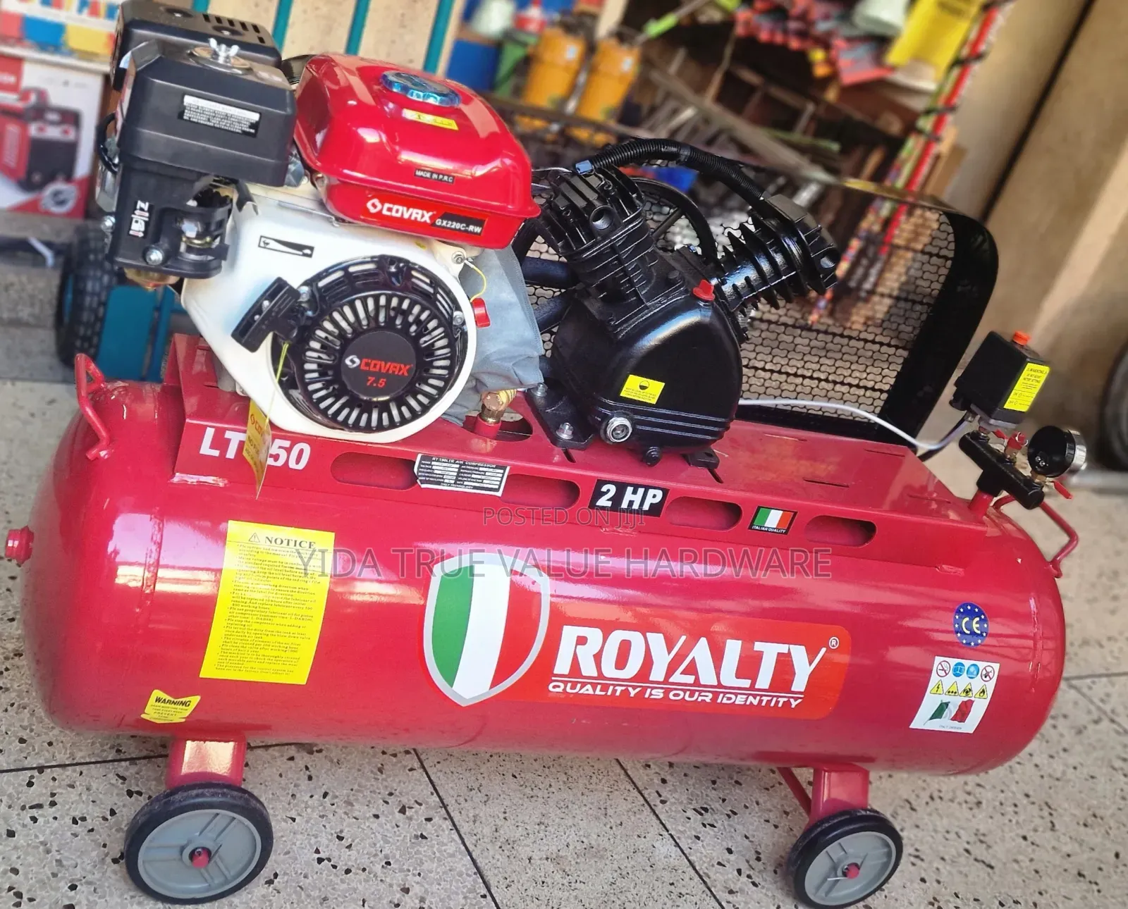 Air Compressor 150 Litres Petrol 100% Copper