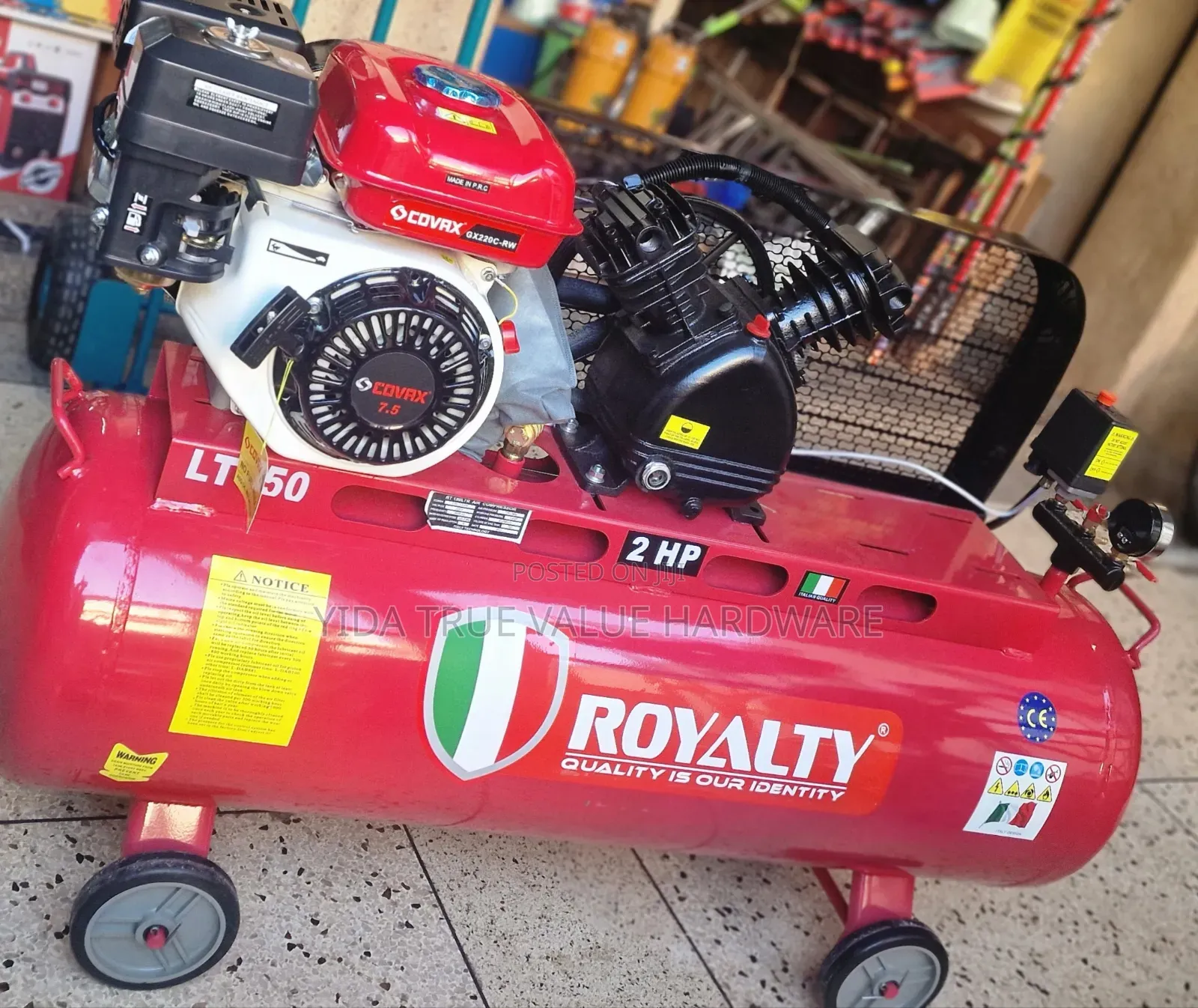 Air Compressor 150 Litres Petrol 100% Copper