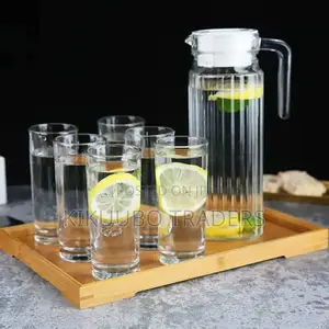 6 Drinking Glasses and 1 Glass Jug