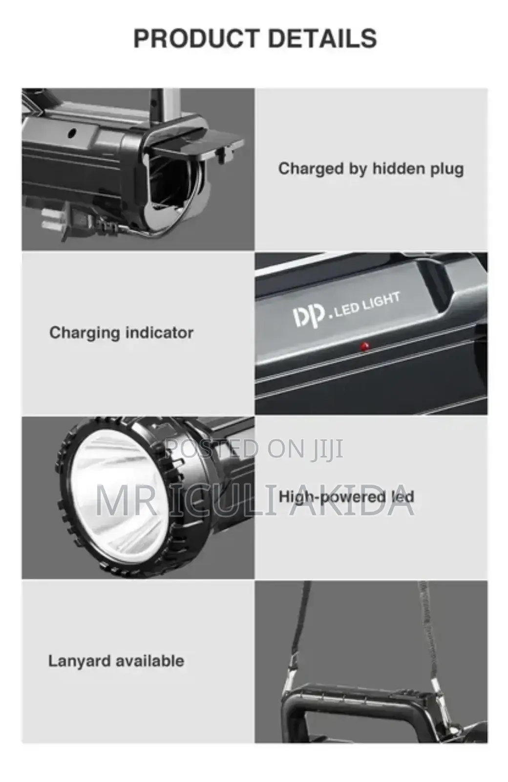 DP Camping,Hunting Poweful LED Search Security Torch Light