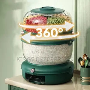 Rotating Double Layer Multifunctional Cereal Storage and Dispenser